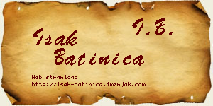 Isak Batinica vizit kartica
